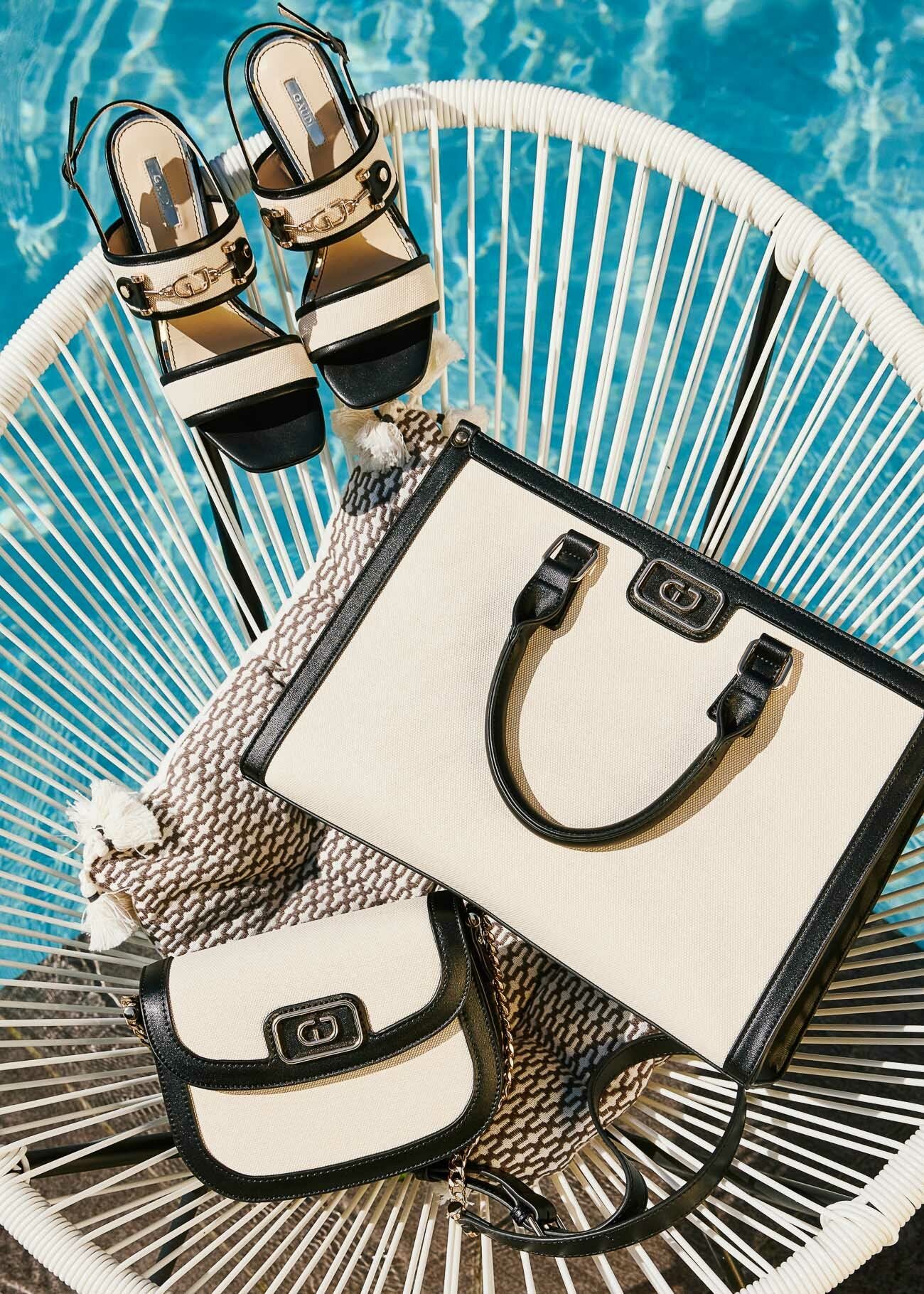 White canvas shopper bag