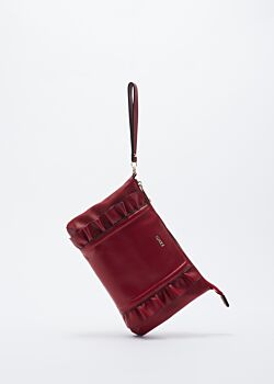 Clutch with ruffle embellishment Gaudì Fashion