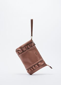 Clutch with ruffle embellishment Gaudì Fashion