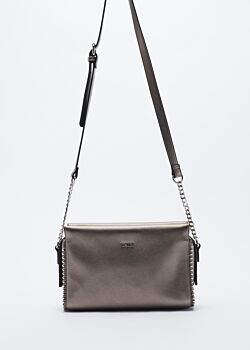 Faux leather crossbody bag with stud embellishment Gaudì Fashion