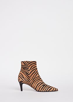 Zebra print leather low boots Gaudì Fashion