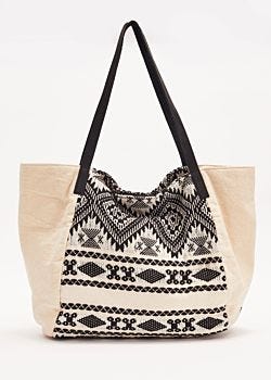 Embroidered cotton shopping bag Gaudì Fashion