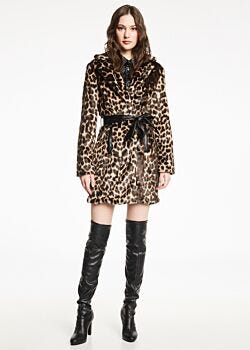 Brown-black Fur Jacket Multicolor Gaudì Fashion