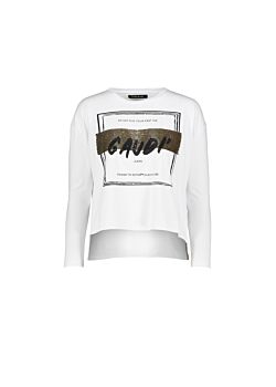 White F T-shirt en jersey de coton Gaudì Jeans