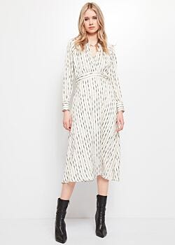 Tofu-black Dress with striped print Gaudì Fashion