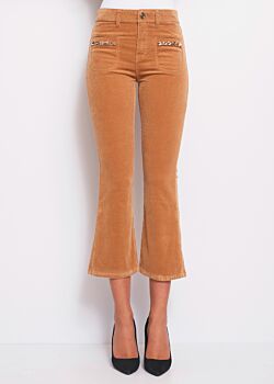 Tan Pantaloni flare in velluto Gaudì Jeans