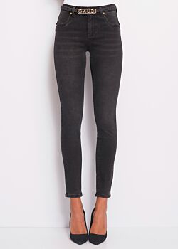 Black jeggings with belt Gaudì Jeans