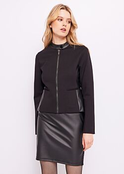Black Women's faux-leather jacket Gaudì Jeans