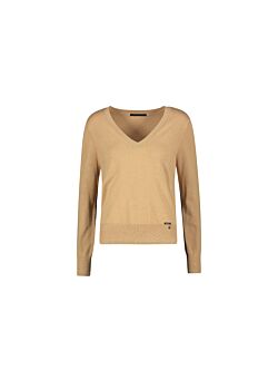 Tan Maglia a V Gaudì Jeans