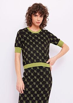 2001-2596 Jumper with jacquard logo Gaudì Jeans
