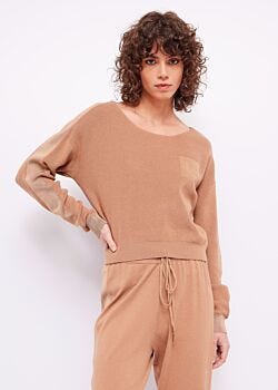 Tan Maglia con logo ricamato Gaudì Jeans