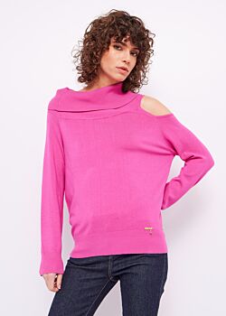 Rasperry Rose Pull avec découpe Gaudì Jeans