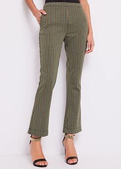 Black-green-lurex Pantaloni jacquard Gaudì Fashion