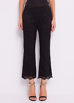 Black Pantaloni con pizzo Gaudì Fashion