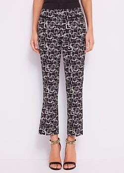 Black-pristine Pantaloni con stampa Gaudì Fashion