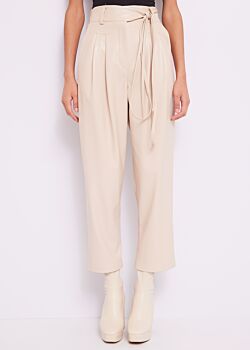 Cropped faux-leather trousers Gaudì Fashion