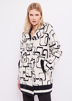 Tofu-black Cappotto jacquard Gaudì Fashion
