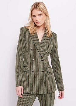 Black-green-lurex Jacquard blazer Gaudì Fashion