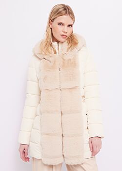 Pristine Down jacket with faux fur Gaudì Fashion