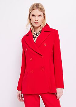 High Risk Red Stretch crepe coat Gaudì Fashion