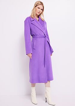 Deep Lavender Manteau avec ceinture Gaudì Fashion