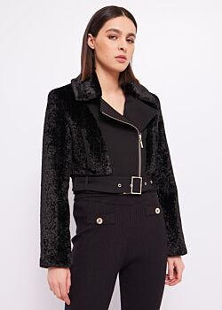 Black Biker jacket Gaudì Fashion