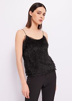 Black Fringed top Gaudì Fashion