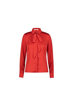 High Risk Red Satin shirt with tie Gaudì Fashion