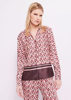 Pale Blush-brown Shirt with print Gaudì Fashion