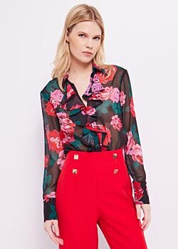 Black-red-green Camicia floreale Gaudì Fashion