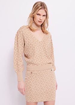 Creme Brulee-lurex Lurex jumper Gaudì Fashion