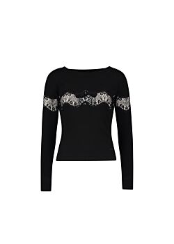 Black Pull en dentelle Gaudì Fashion