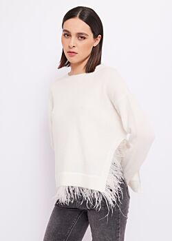 Egret Pull en laine et mohair mélangés Gaudì Fashion