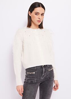 White B Cardigan in wool and mohair blend Gaudì Fashion