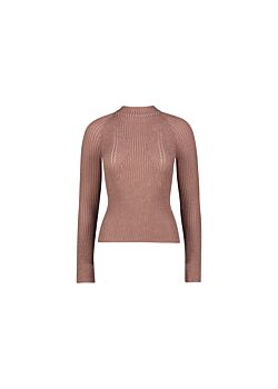 Pale Blush-lurex High-neck jumper Gaudì Fashion