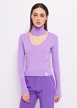 English Lavender Wool and cashmere jumper Gaudì Fashion