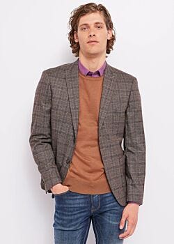 Brown/sky/black Blazer check Gaudì Uomo
