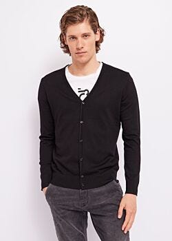 Black Button-down cardigan Gaudì Muzi