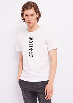 White T-shirt in jersey con logo Gaudì Uomo