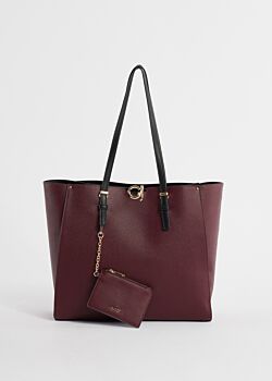 Faux-leather shopper bag with charm Gaudì Fashion