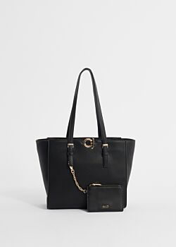 Faux-leather shopper bag with charm Gaudì Fashion