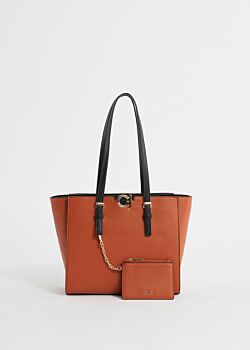 Faux-leather shopper bag with charm Gaudì Fashion