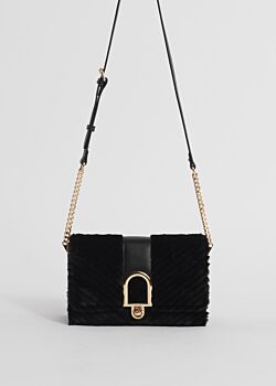 Black Borsa crossbody in pelliccia sintetica Gaudì Fashion