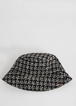 Black Houndstooth bucket hat Gaudì Fashion