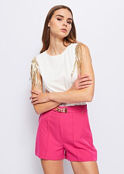 T-shirt with sequined sleeves Gaudì Fashion