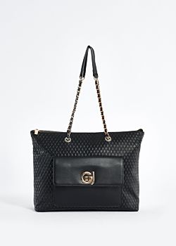 Faux-leather shopper bag with diamond pattern Gaudì Fashion