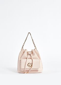 Faux-leather bucket bag with diamond pattern Gaudì Fashion