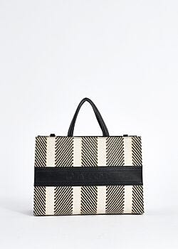 Faux-leather and raffia shopper bag Gaudì Fashion