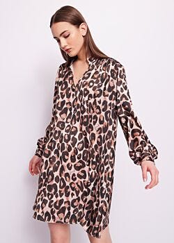Animalier Macad.brun Mini abito in raso animalier Gaudì Jeans