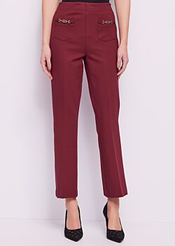 Rhubarb Pantaloni bordeaux elasticizzati Gaudì Jeans